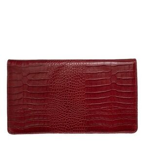 Borsa Bella made in Italy vintage red embossed leather clutch bag
